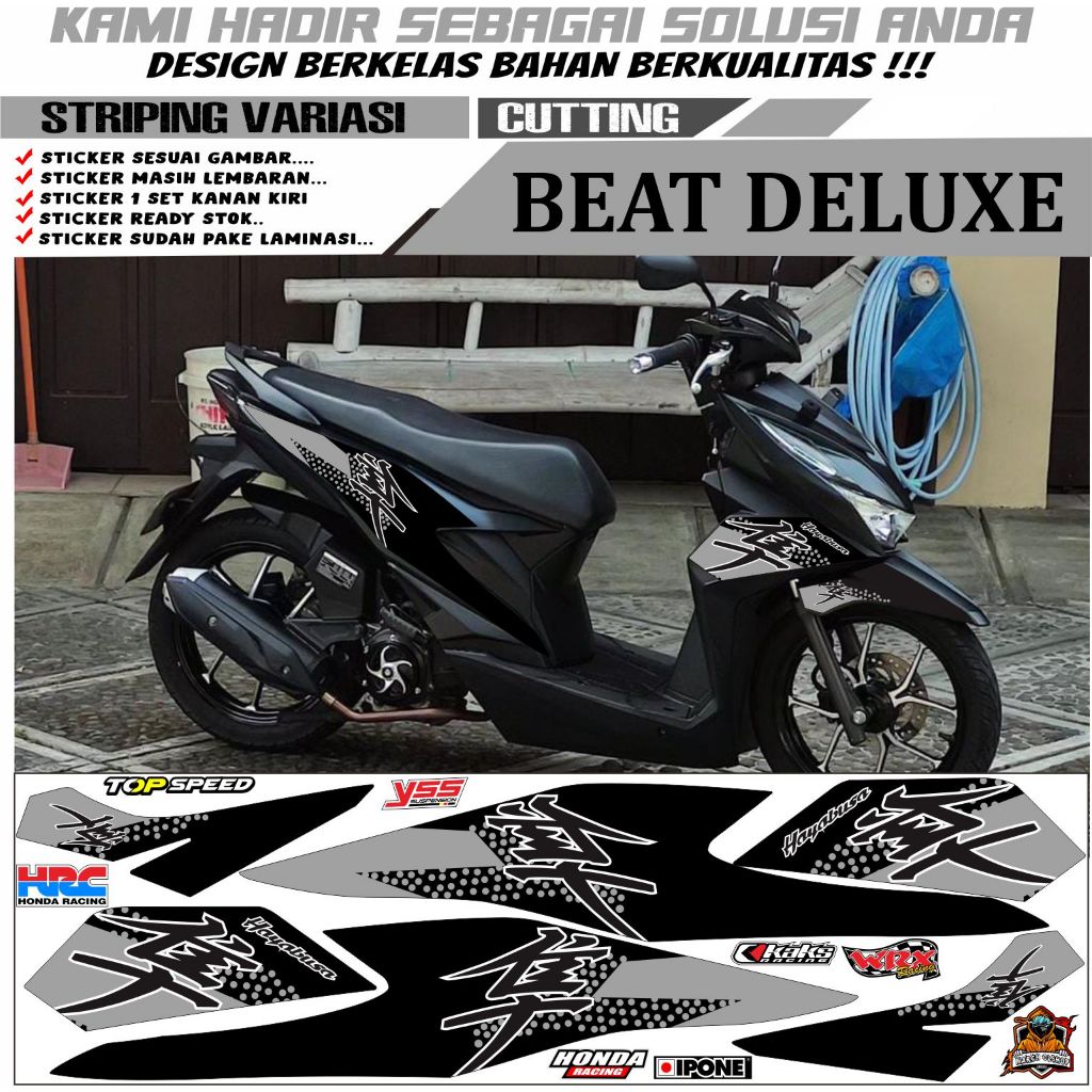 STRIPING BEAT DELUXE VARIASI HAYABUSA ,STICKER MOTOR BEAT