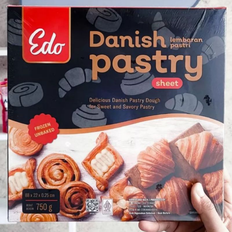 

Edo Danish Pastry 750g/Danish Pastry Edo 750g/Pastry Cromboloni/Pastry Croissant/Adonan Danish Pastry/Frozen Food/Edo Danish Pastry Murah