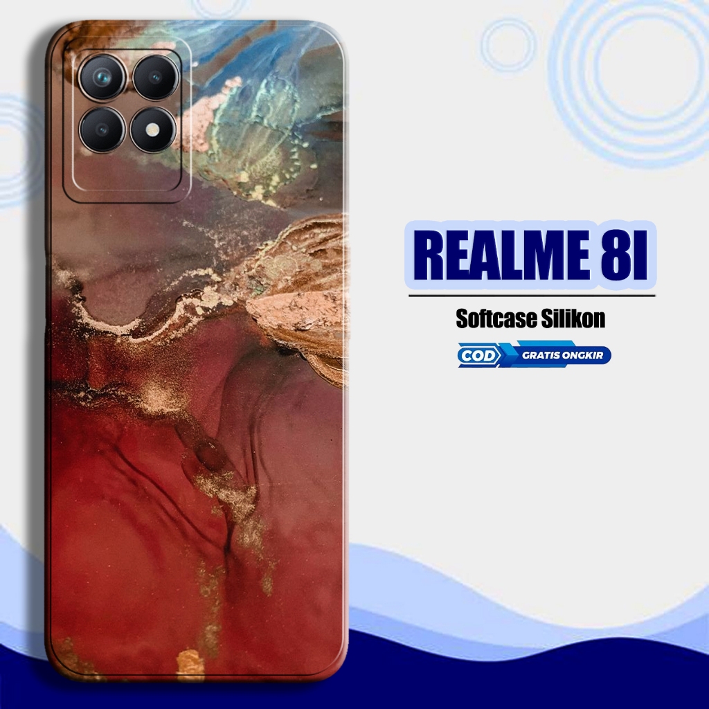 Casing Hp Realme Narzo 8i  - [Fashion Case ESTETIK MARBLE] - Case Hp Realme Narzo 8i -JUSTYCE.ID - S