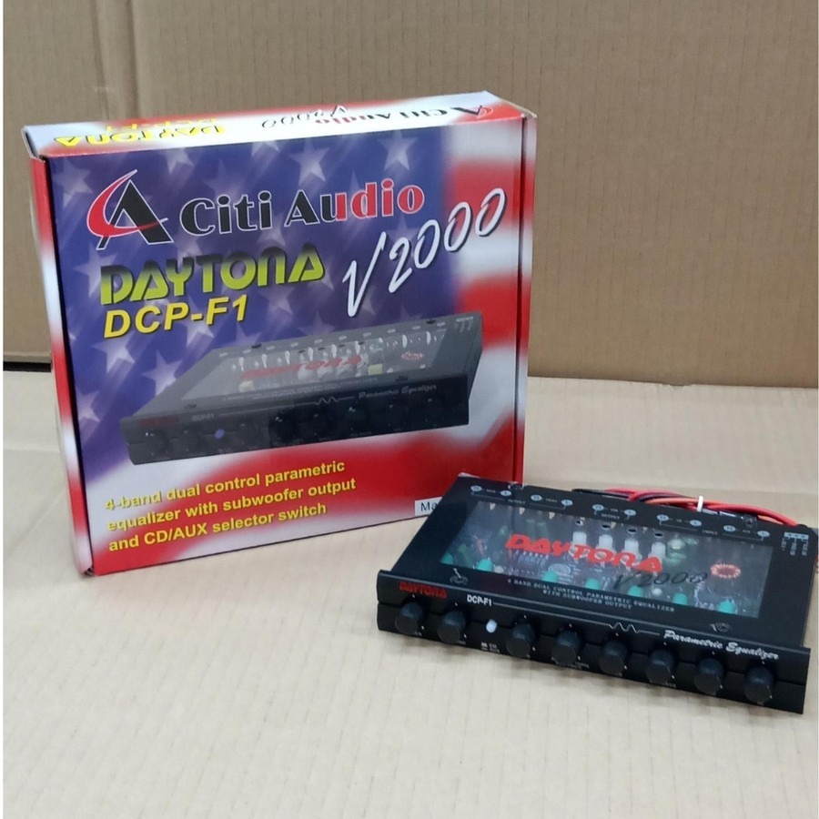 Equalizer Mobil/ Parametric Equalizer / Preamplifier Daytona F1 - Penambah Bass Middle Trebel