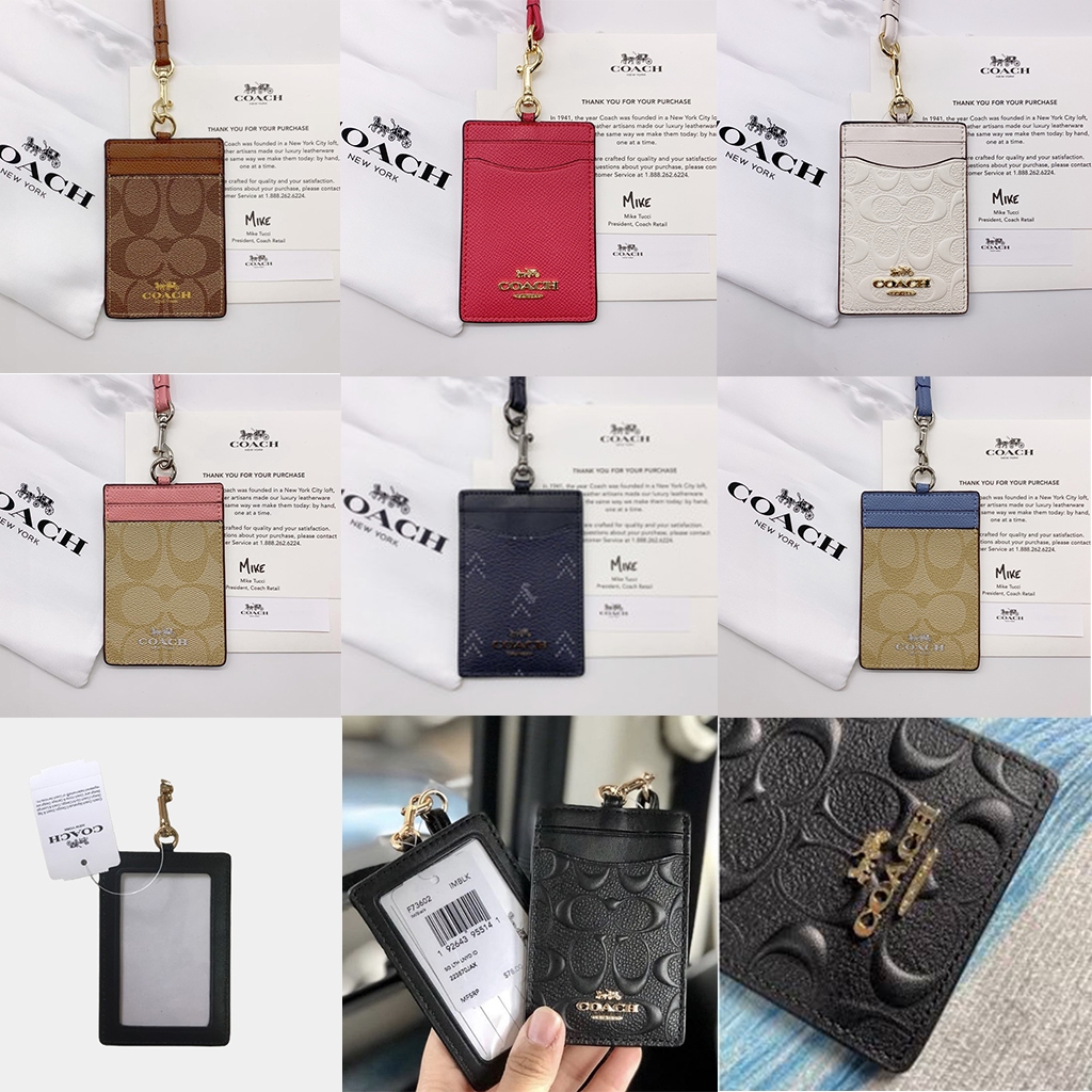 

Baru!!! Coach Metal LOGO Lanyard ID Card Holder Name Tag Delapan Warna