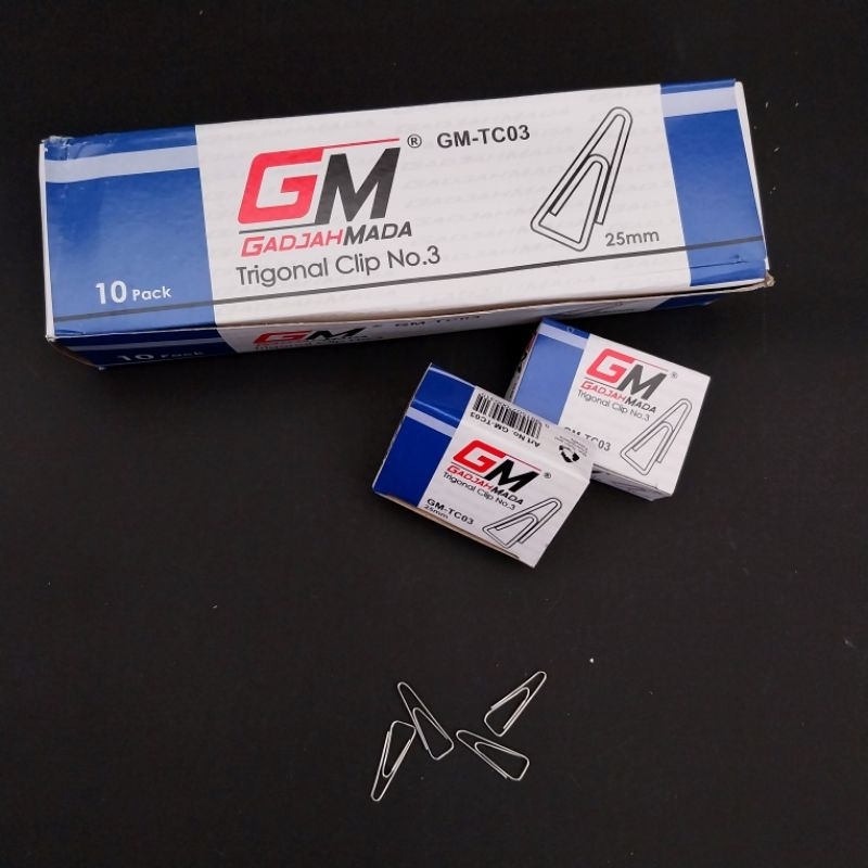 

(1 dus) Paper Clip / Trigonal Clip Gajah Mada / GM No 3