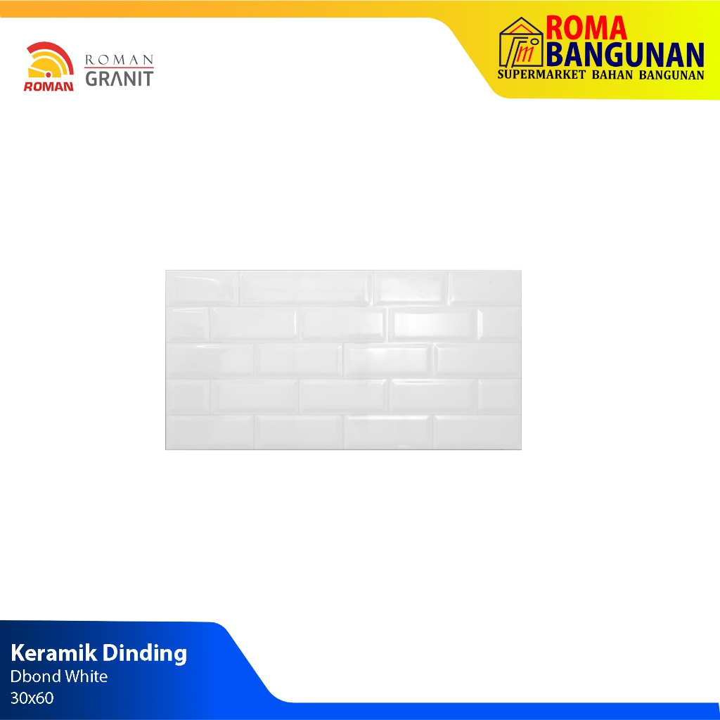 Roman Keramik Dinding / Keramik Dinding Dapur  W63910T Dbond White 30X60
