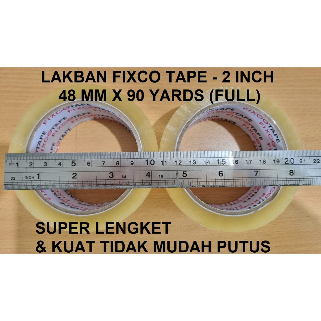 

LAKBAN BENING 2 INCH 48 MM X 90 YARDS Isolasi / Solasi / Selotip / Solatip (Setara Daimaru) LENGKET KUAT MURAH