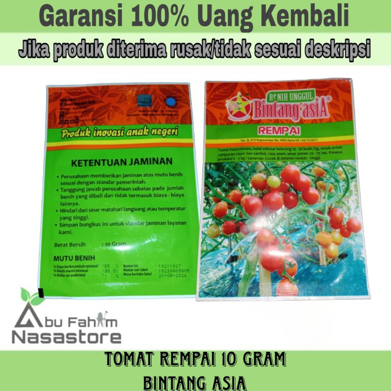 BIBIT/BENIH TOMAT RAMPAI REMPAI 10GR (BINTANG ASIA)