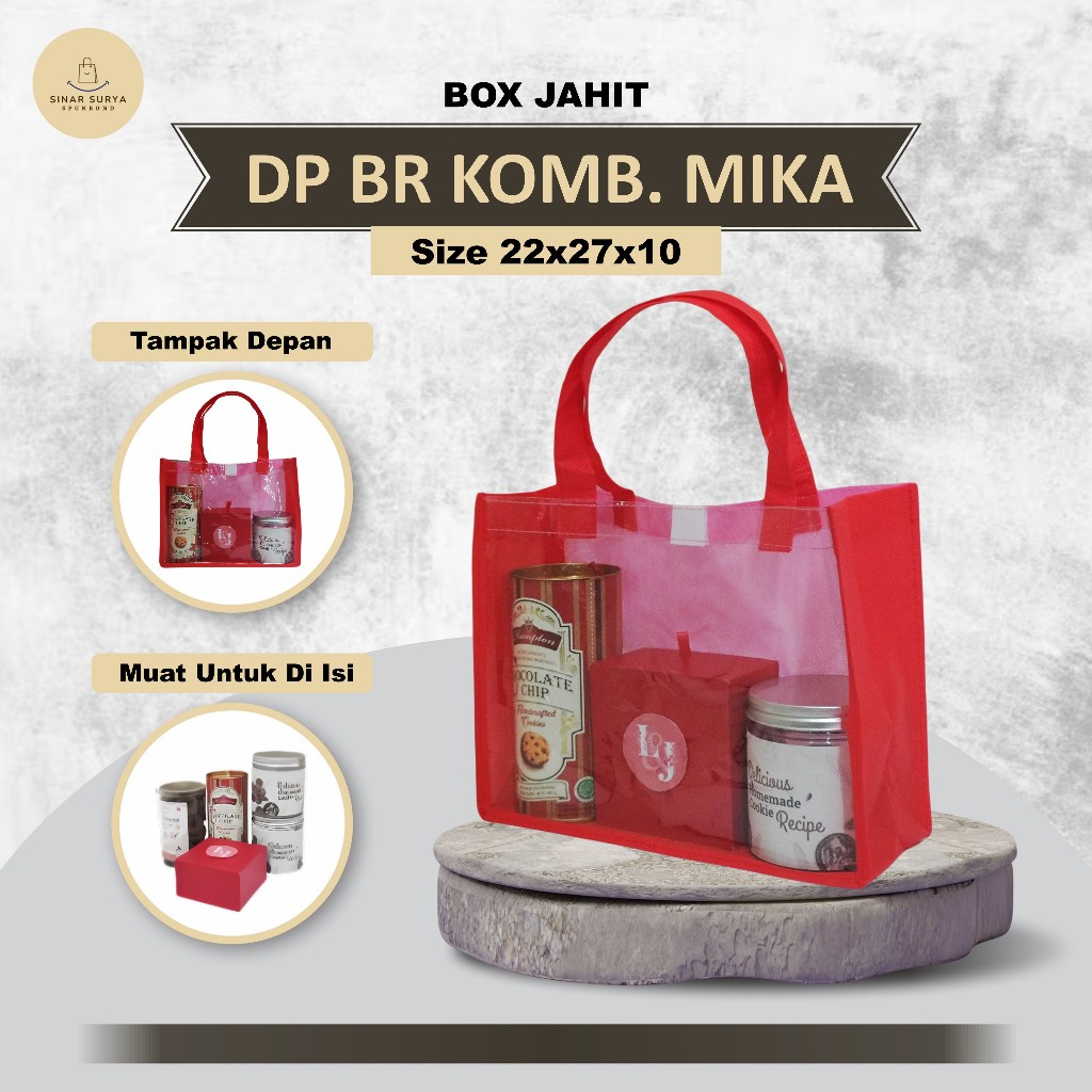 

Goodie Bag Mika Transparan Tas Spunbond Mika Tas Souvenir Tas Hampers Tas Hajatan 22x27x10