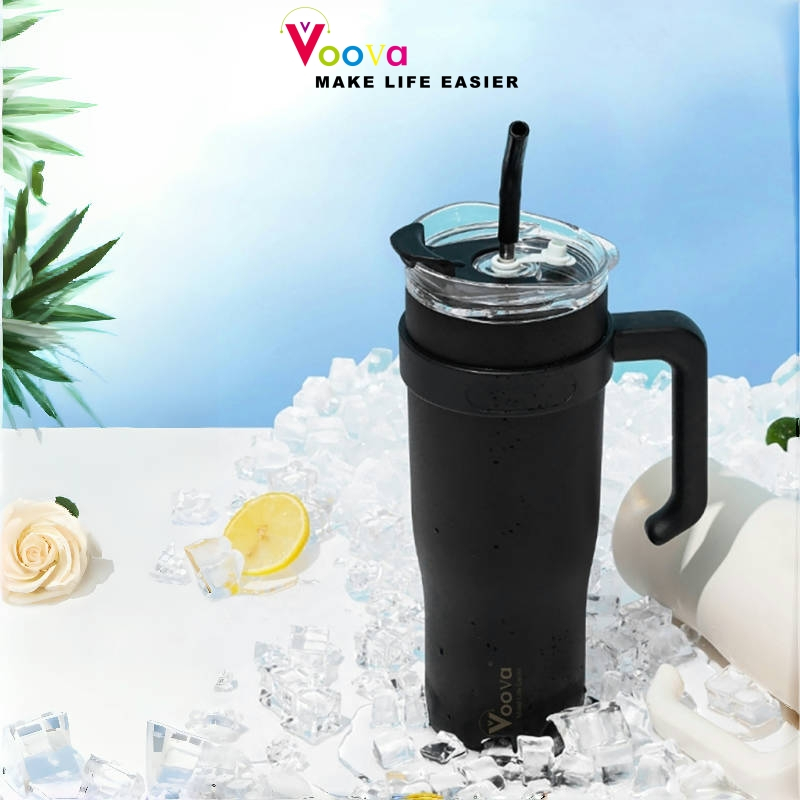 VOOVA Stainless Tumbler 1250ml Hot and Cold BPA FREE / Tumbler Stainless Steel 1.25 Liter Botol Minu