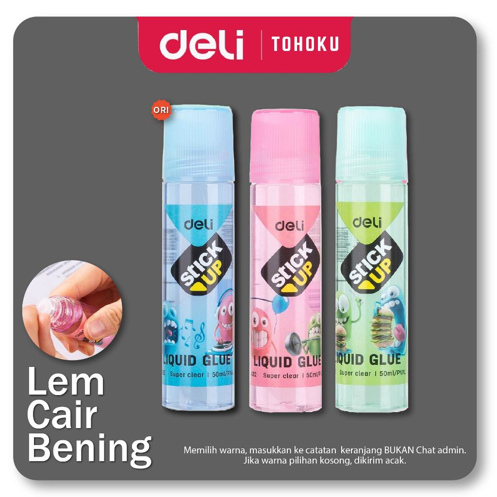 

Deli Liquid Glue / Lem Kertas / Lem Cair Bening Perekatan Kuat