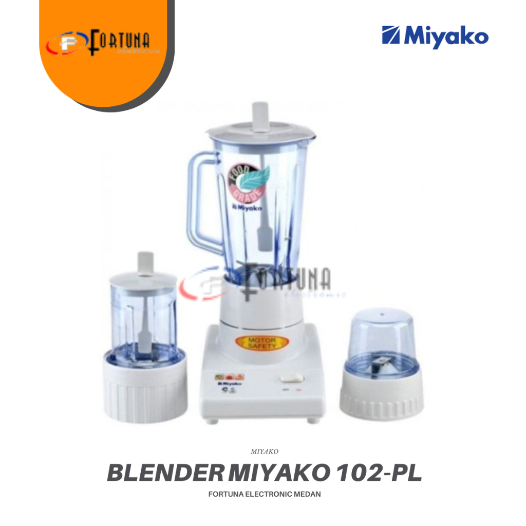 MIYAKO BLENDER PLASTIK 3 IN 1 BL102PL / BL 102 PL MEDAN