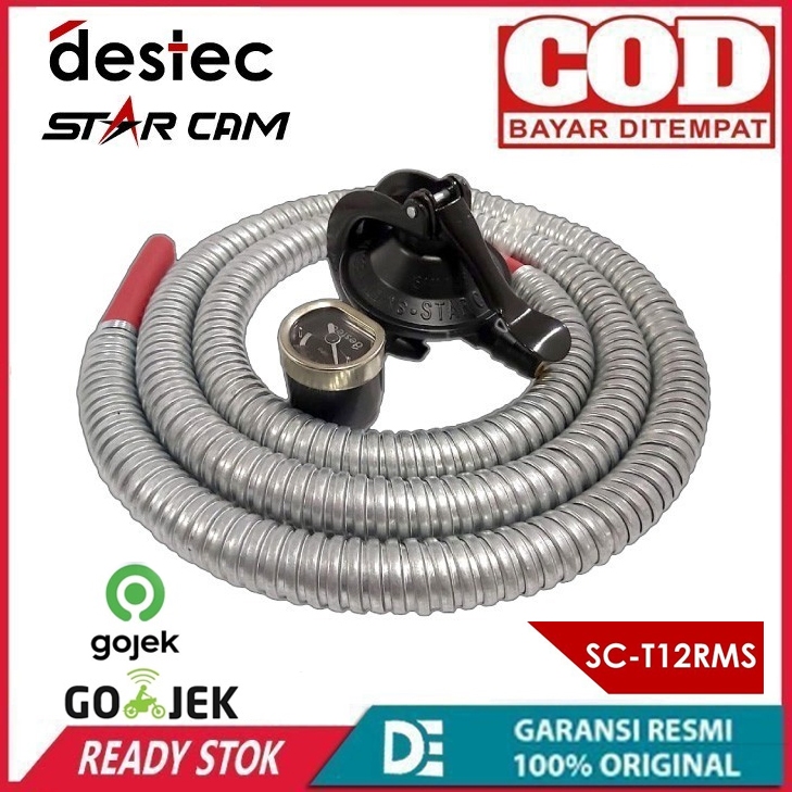 Destec Selang Regulator Gas LPG StarCam SC-T12RMS Meter Tekanan rendah