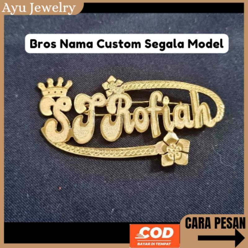 Bros Ukir Nama Titanium Premium Bros Custom