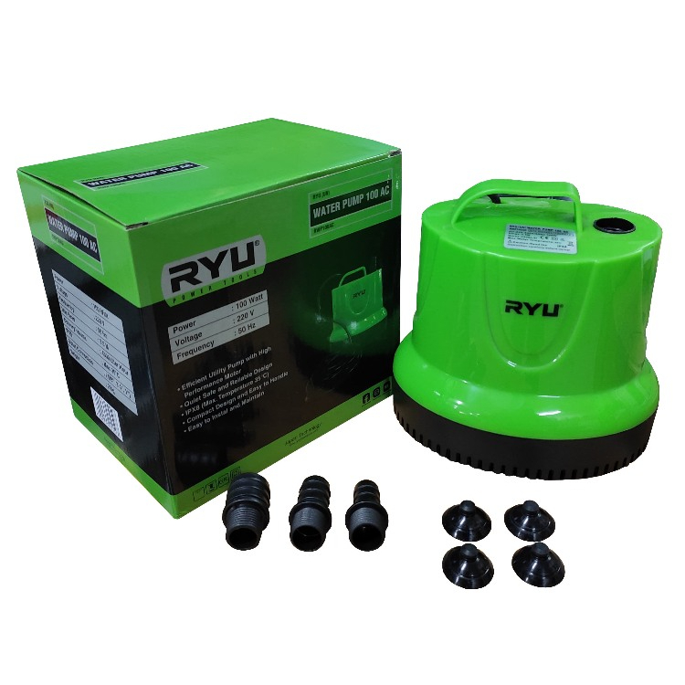 Ryu Pompa Air Celup Kolam Ikan Aquarium AC Submersible Pump RWP100AC