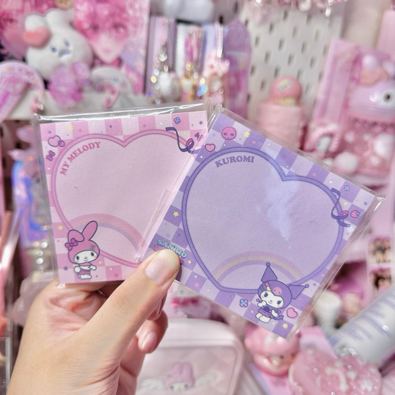 

sanrio lovers club korea my melody and kuromi memo pads set 2pcs