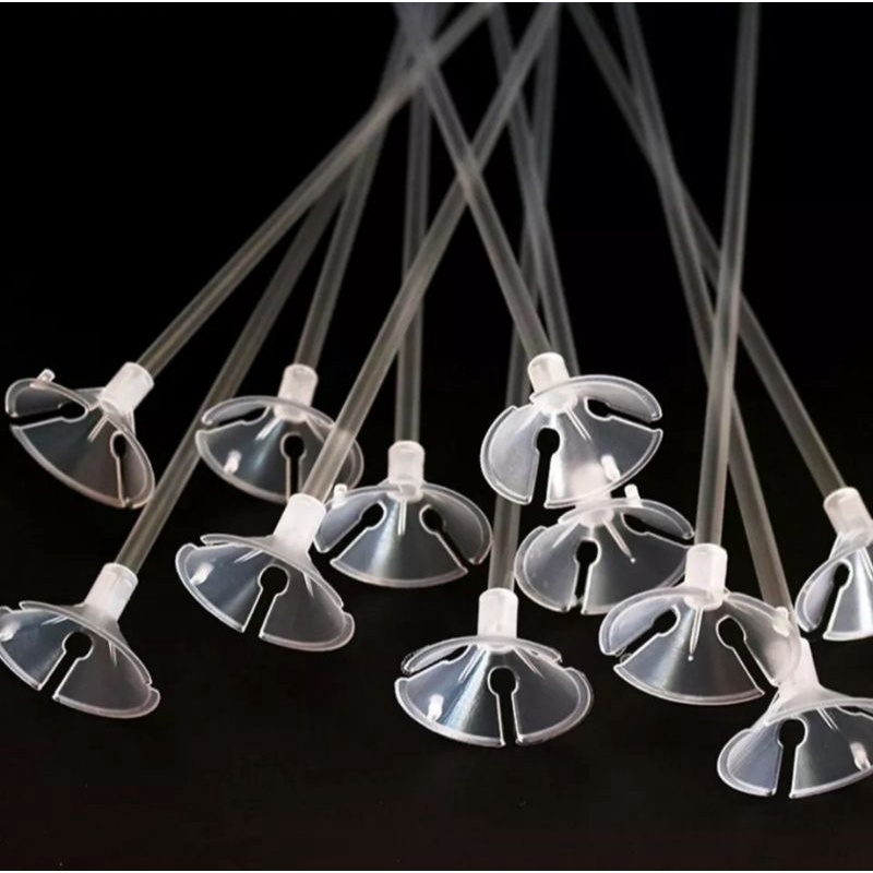 Stik Gagang Tangkai Balon Alat Klip Wooden Clip Balon Stick Set / Stik Balon Jumbo Bahan PVC / Cocok