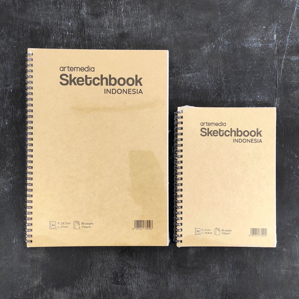 

Artemedia Sketchbook Wired Craft Cover / Buku Sketsa Pensil Charcoal Jilid Spiral A5 A4