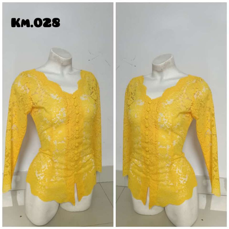 Vilikebaya - Kebaya Brokat Kuning modern