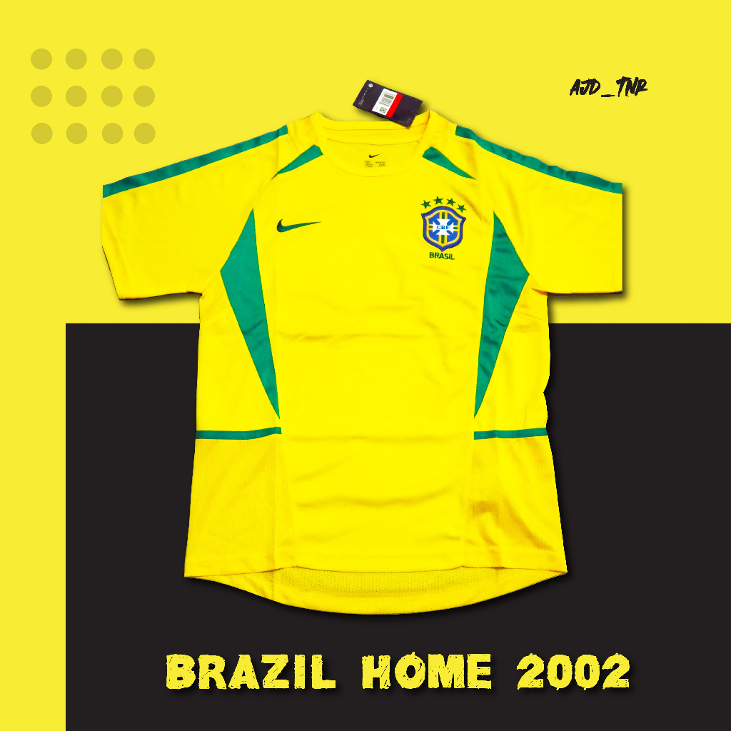 Jersey Retro Brazil Home World Cup 2002