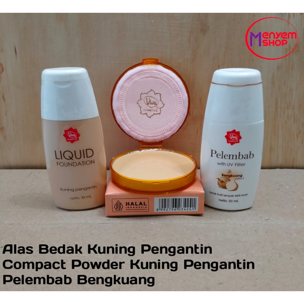 Paket viva alas bedak + compact powder + pelembab