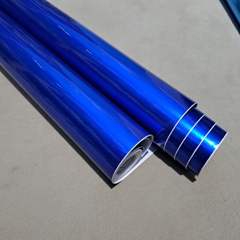 SKOTLET STIKER BIRU TUA METALIK CANDY SCOTLET MOTOR BIRU MUDA SUPER GLOSSY
