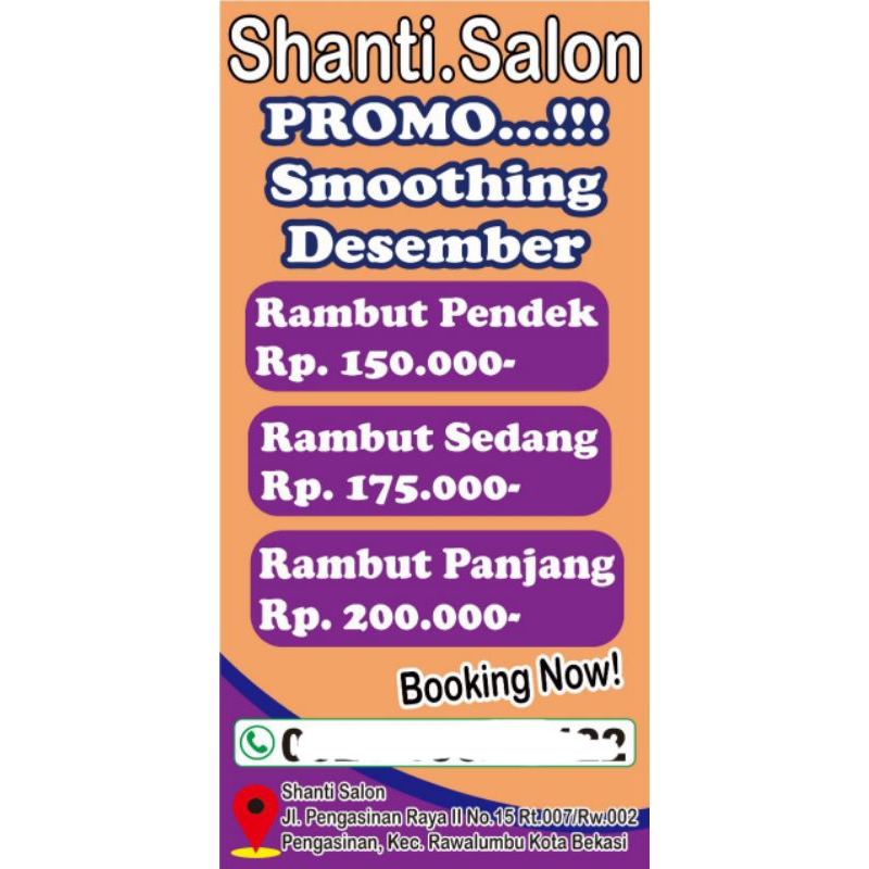 

( FREE DESIGN ) minimal order 50 pcs cetak brosur promo salon | barbershop | pangkas rambut | eyelash | nail art dll