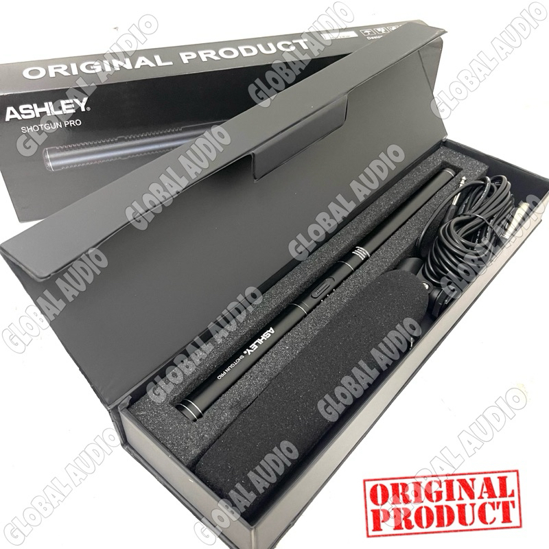 Mic Kabel Condenser Ashley Shotgun Pro Original Microphone Cabel Ashley ShotgunPro Free Kabel , Busa