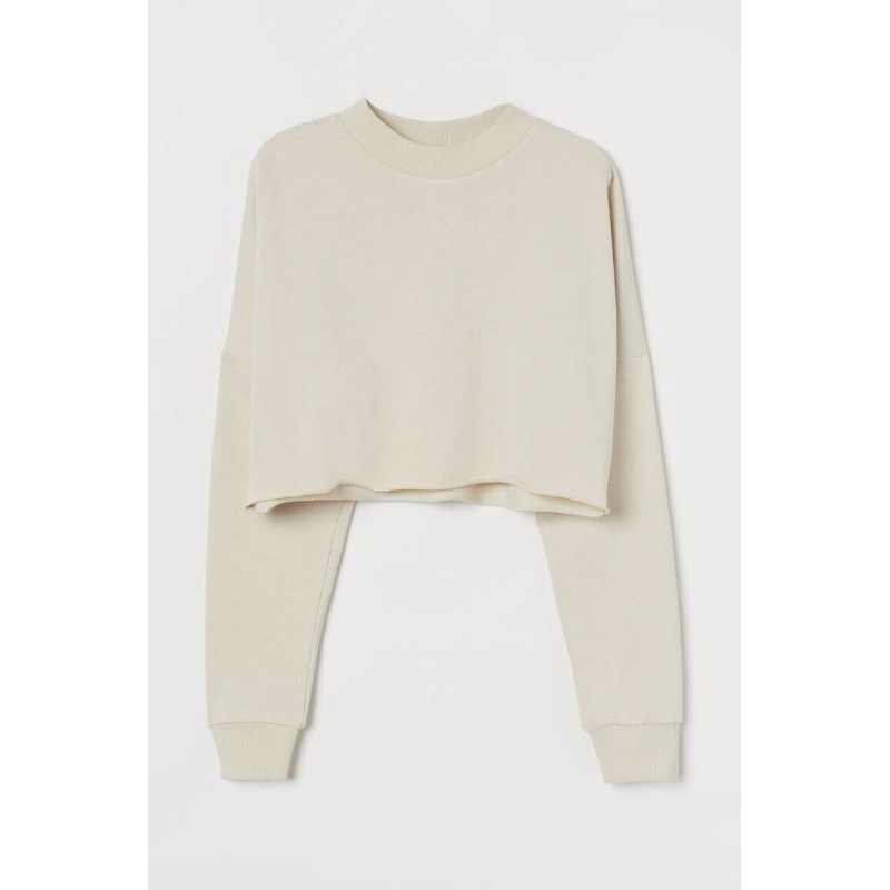 CROPTOP H”M CREAM (FREE H”M PAPER BAG)