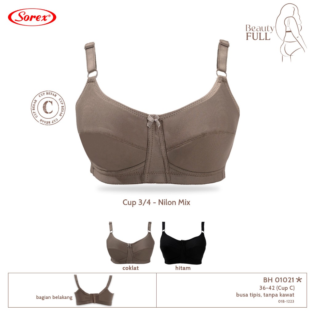 Bh Bra Sorex 01021 (Cup C) 36-42 Tanpa Kawat | Basic |jc