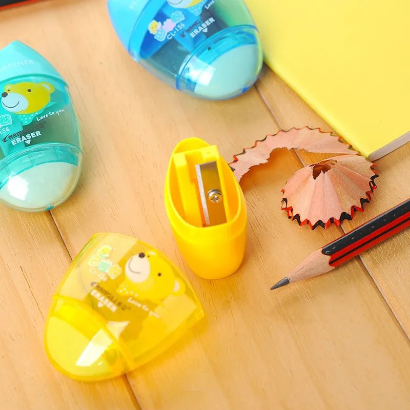 

HD Rautan Pensil Kayu+Penghapus/Ongotan Pensil/Pencil Sharpener