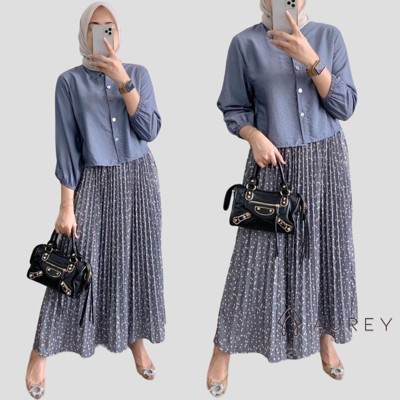 Aurey - set rok wanita zavira setelan rok oneset rok plisket wanita setelan rok wanita jumbo setelan