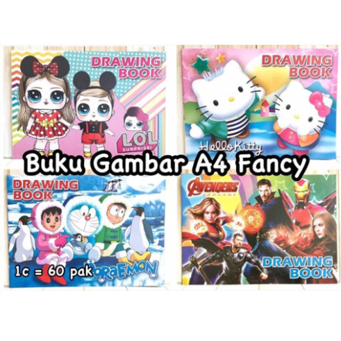 

1 Pak ISI 10 Pcs Buku Gambar Ukuran A4 Fancy