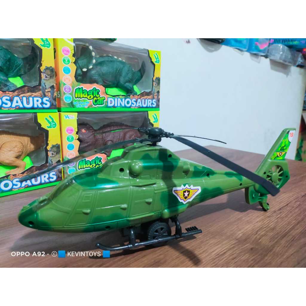 OCT 5113 Mainan Helikopter Tarik Besar ( baling bisa berputar ) / mainan anak edukasi helicopter com