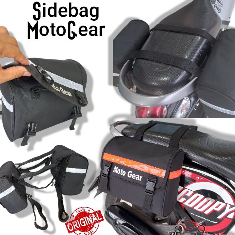 CbQ TAS SAMPING MOTOR SIDE BAG MOTOR MOTO GEAR 3M MULTIFUNGSI ONGKIR HANYA 1 KG  Diskon