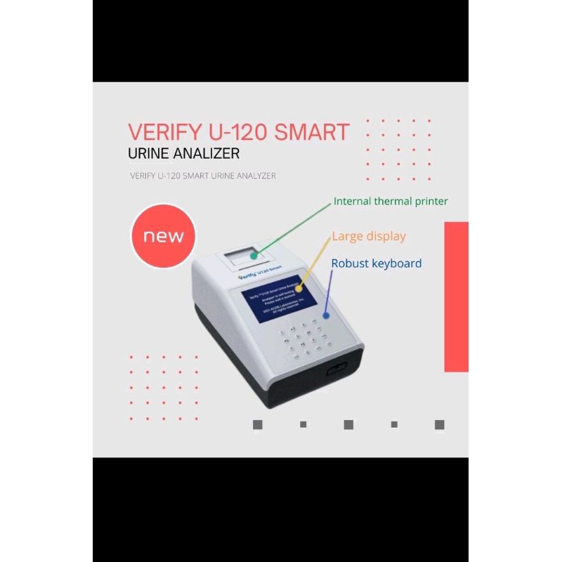 Verify Alat Urine Analizer Tipe U120 | Alat Pembaca Strip Urine U120