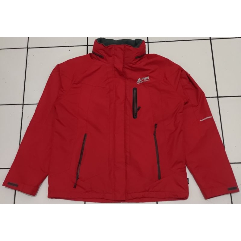 Jaket Jacket Gunung Mountain Camping Berkemah Hiking Hardshell V2 Arei outdoorgear Merah Red