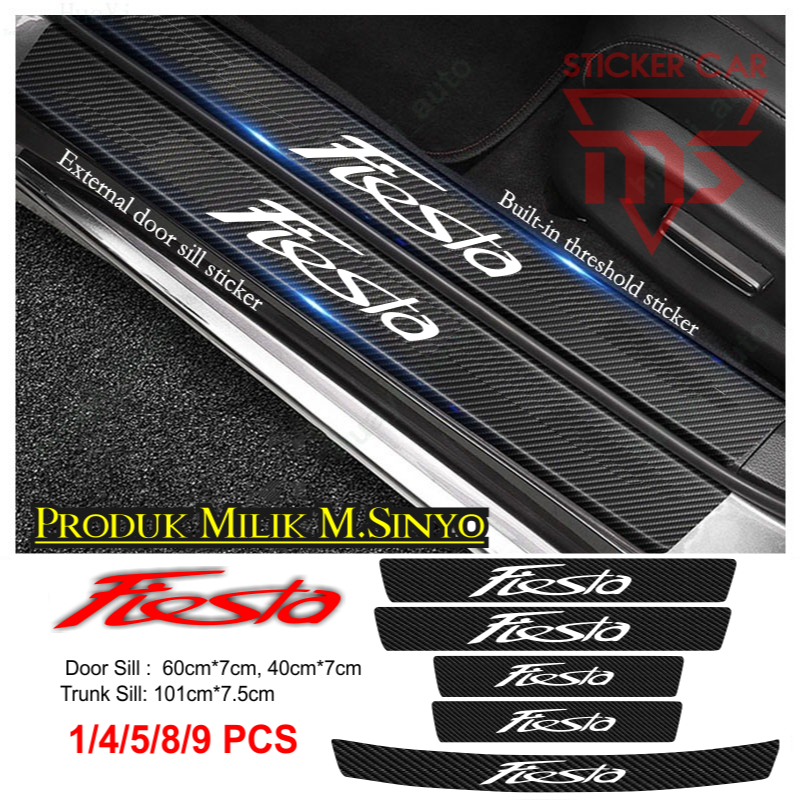 STIKER FIESTA STICKER MOBIL FORD FIESTA KARBON KEVLAR 4PCS PELINDUNG