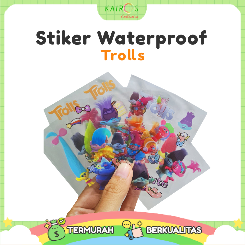 

STICKER NONO TROLLS [ECER] WATERPROOF / 1 LEMBAR STIKER