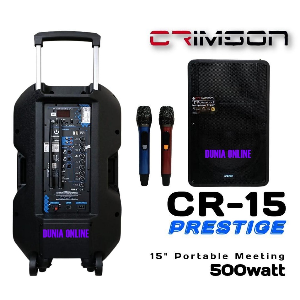 SPEAKER PORTABLE WIRELESS CRIMSON CR15 PRESTIGE CR 15 PRESTIGE CRIMSON CR-15 PRESTIGE ORIGINAL