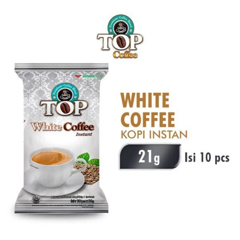 

Top coffee kopi instans white isi 21 g x 10 pcs