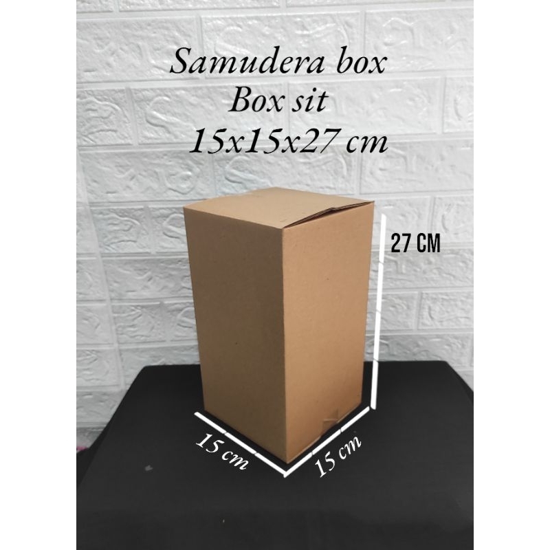 

kardus karton box uk 15x15x27 cm...ST singgle wall polos