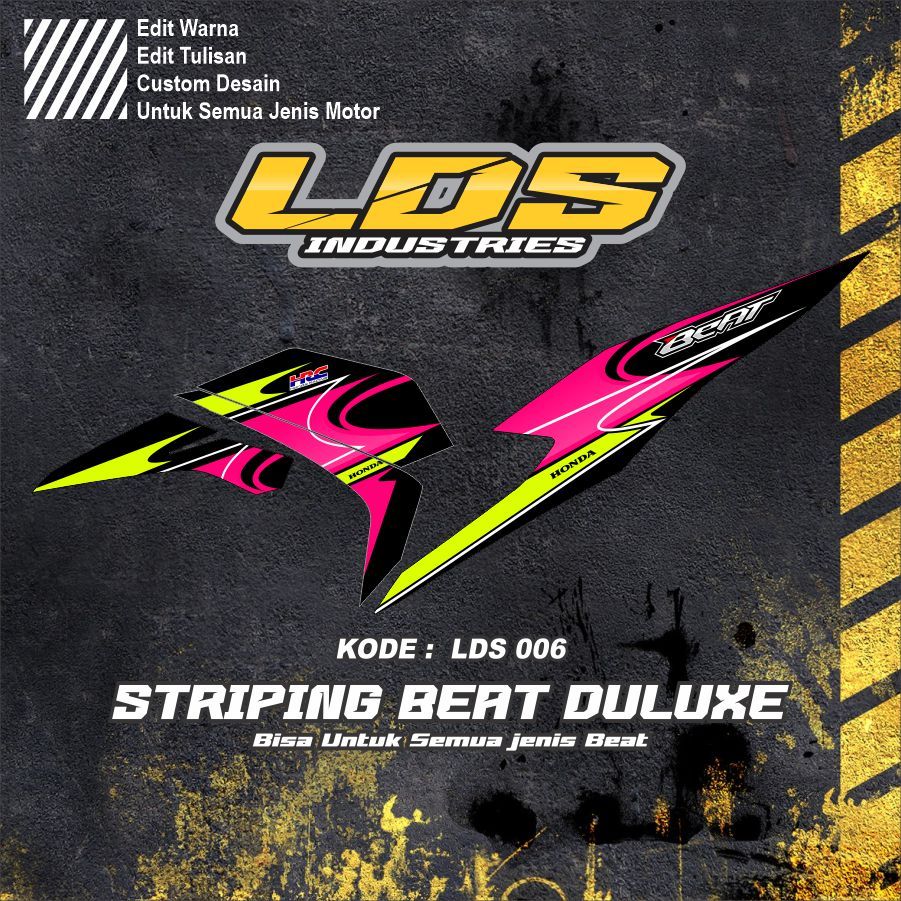 striping honda beat deluxe/beat street 2021-2023 variasi list sticker