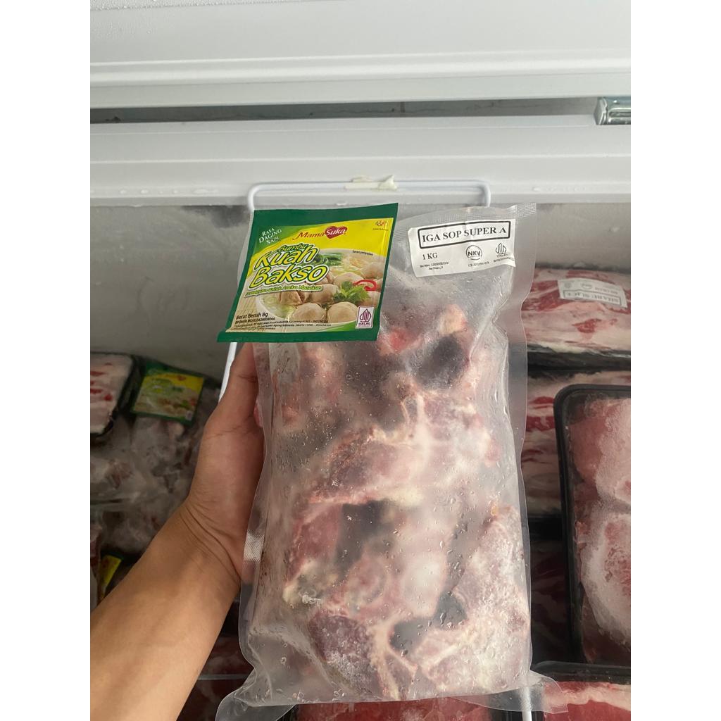

Iga Sop Super Grade A 1kg Kualitas Premium Super Fresh Frozen 100% DAGING ASLI