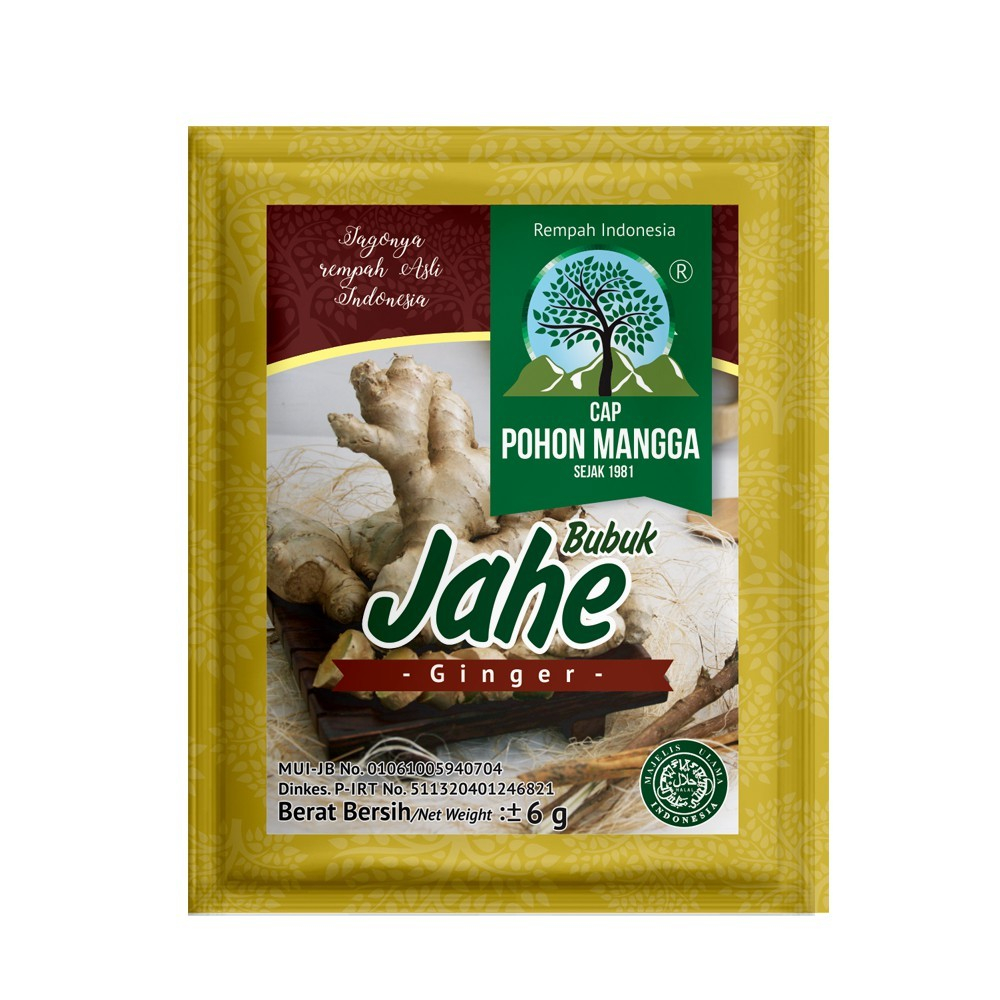 

Bumbu Bubuk JAHE Bumbu Masak Jahe Bubuk Cap Pohon Mangga Instan - Kemasan 1 Sachet