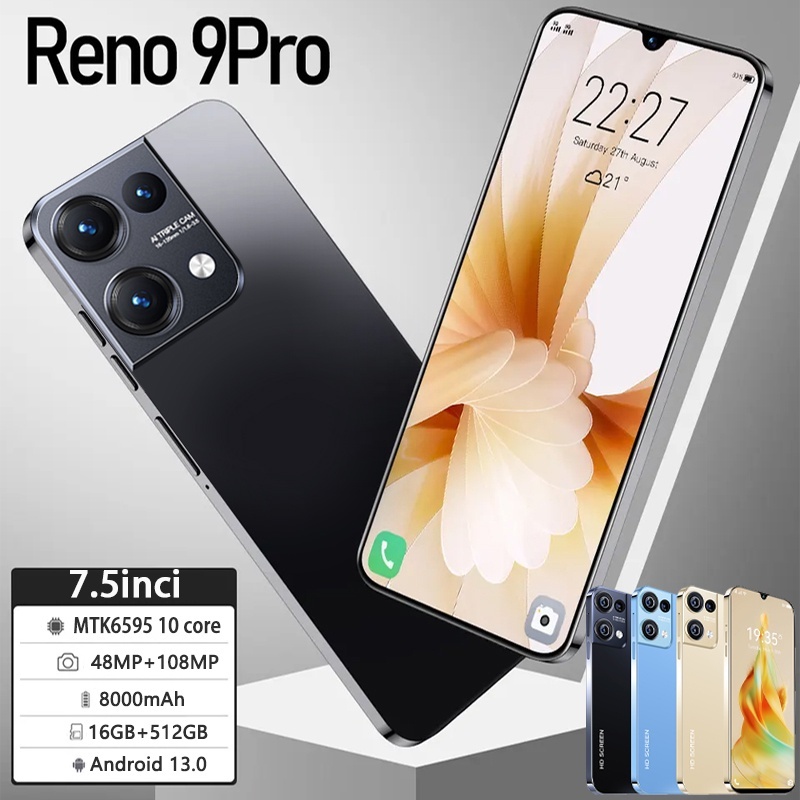 HP Reno 9 Pro 16GB+1TB HD 7.5 inci Android 4G/5G Baru murah Handphone