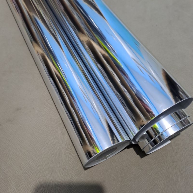 STIKER SKOTLET SILVER CROME LENTUR COCOK UNTUK LIST MOTOR MEMBUAT BODY MOTOR LEBIH AUNTENTIK