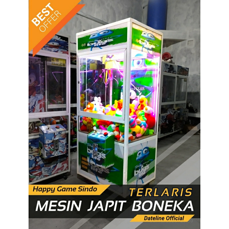 Mesin Capit Japit Boneka Besar Jumbo Asli Murah Happy Game Sindo tersedia produck baru & seken wajib