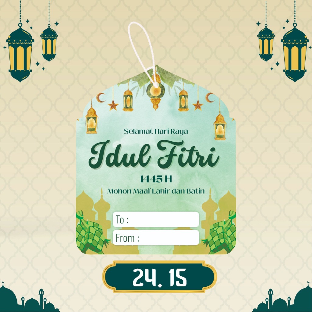 

Hangtag Lebaran kode H 24.15 muat uang kertas