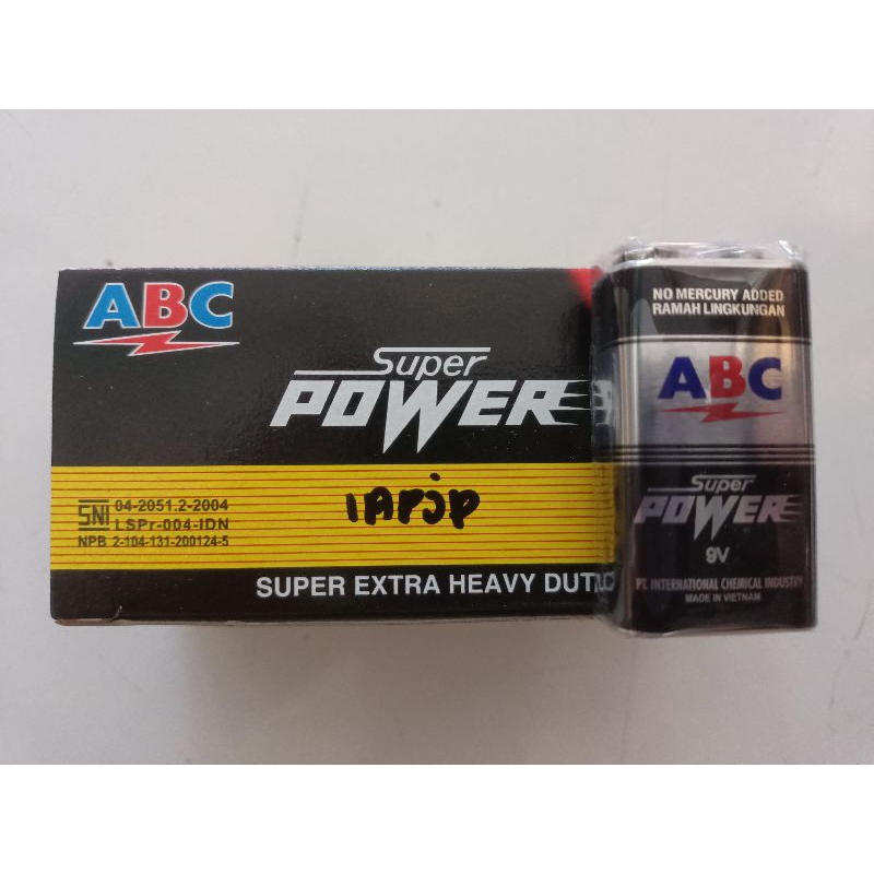 Baterai Batre Batere Battery 9 Volt Kotak 9V ABC Super Power