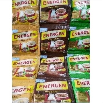 

ENERGEN SEREAL ISI 10 SACHET VANILA/COKLAT/K.HIJAU/KURMA/JAHE