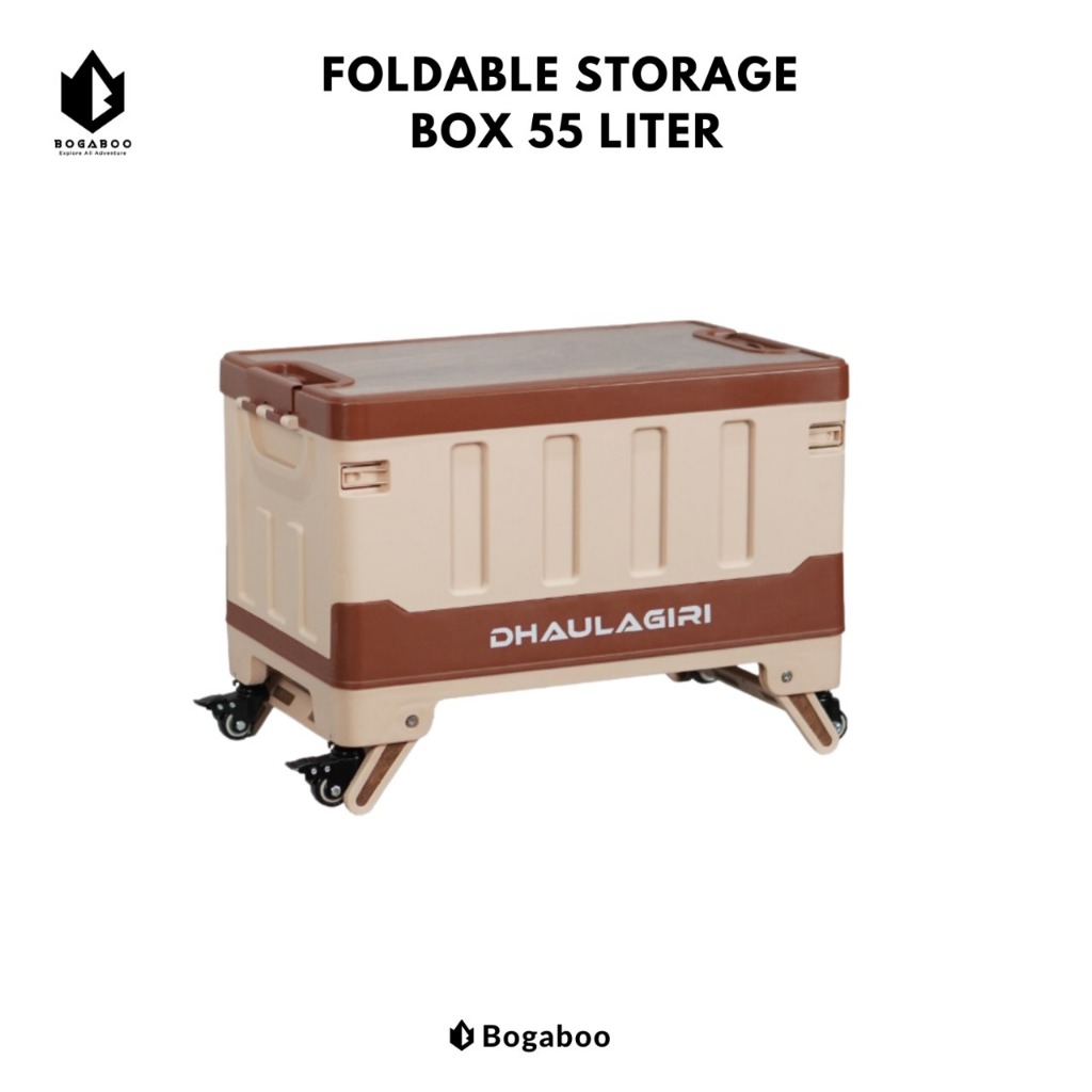 Dhaulagiri Foldable Camping Box 55 L + LEG STAND - Storage Lipat - Kotak Penyimpanan - Kontainer Box