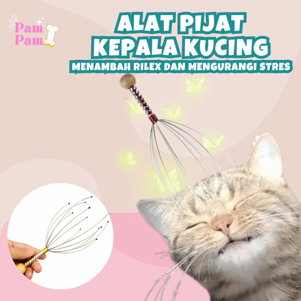 Alat Pijat Kepala Kucing Lentur Pijatan Kepala Kucing Anti Stres